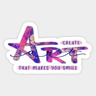 Create ART that makes you Smile Sticker